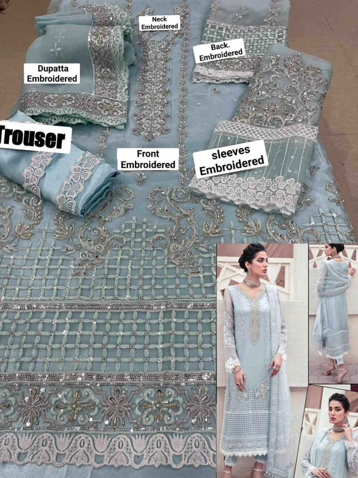 fabric shirt,dupatta, trouser