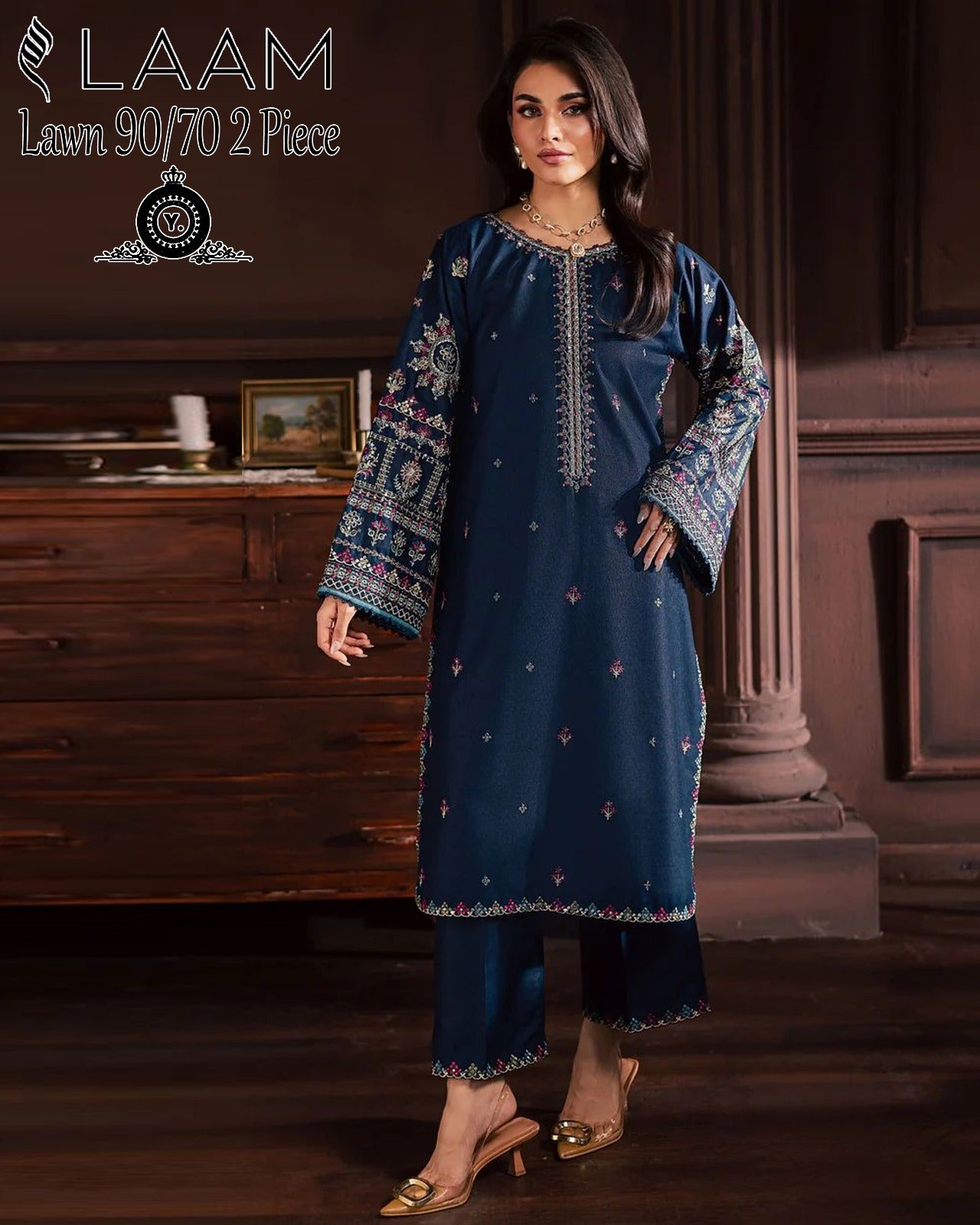 Azure fabric lawn