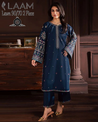 Azure fabric lawn