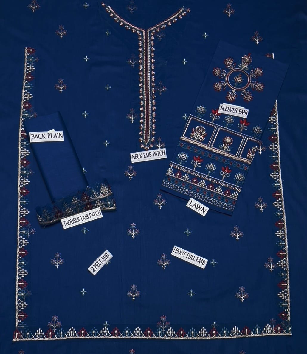 Azure fabric lawn