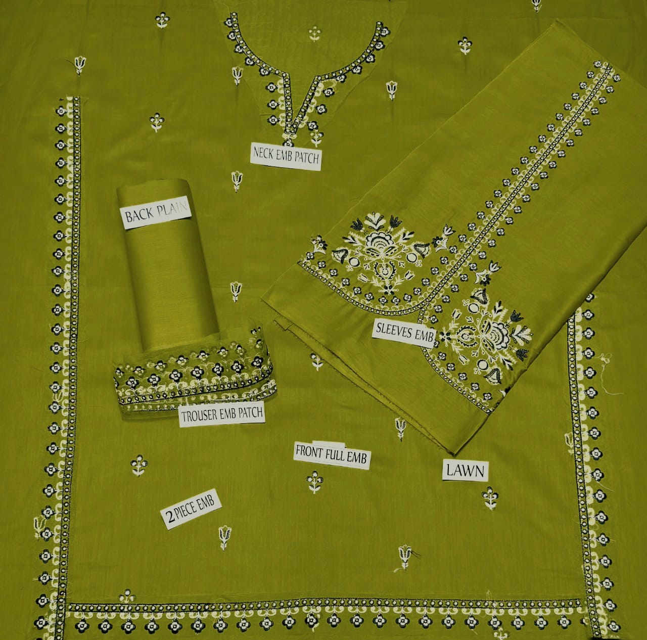 Azure fabric lawn