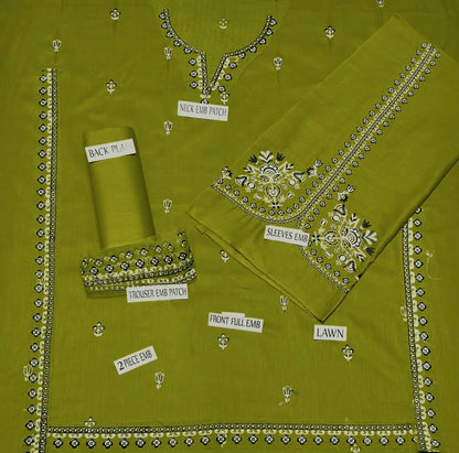 Azure fabric lawn