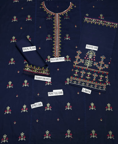 Azure fabric lawn