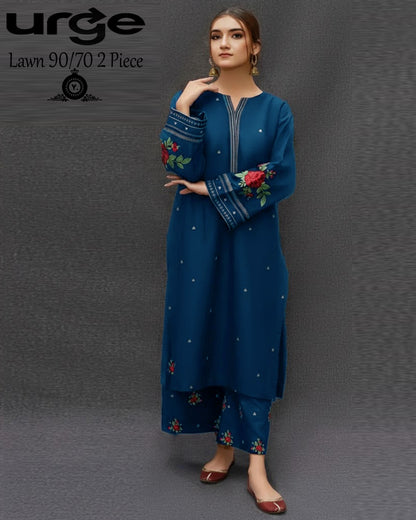 Azure fabric lawn