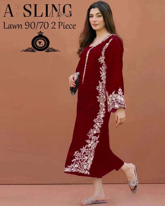 Azure fabric lawn