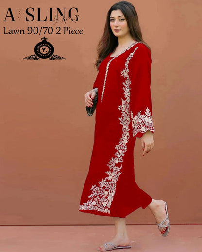 Azure fabric lawn