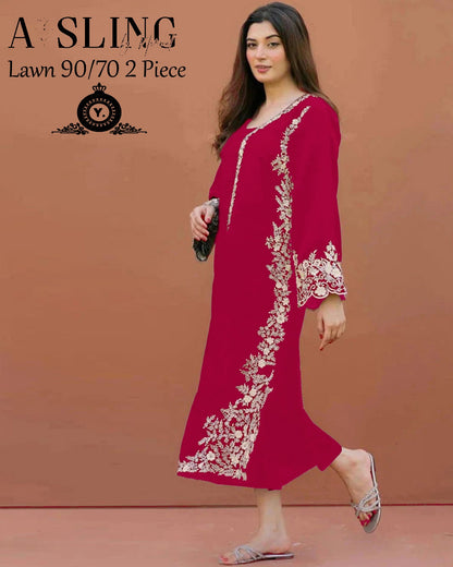 Azure fabric lawn