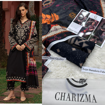 3 PC Lawn digital fabric print all over volume