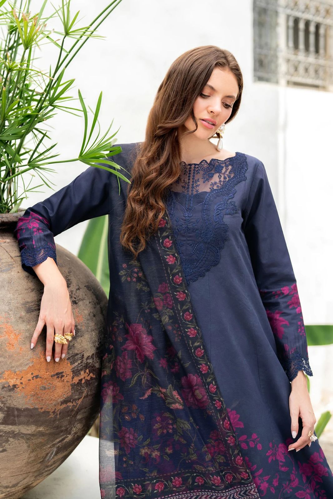 Fabric digital printed lawn
