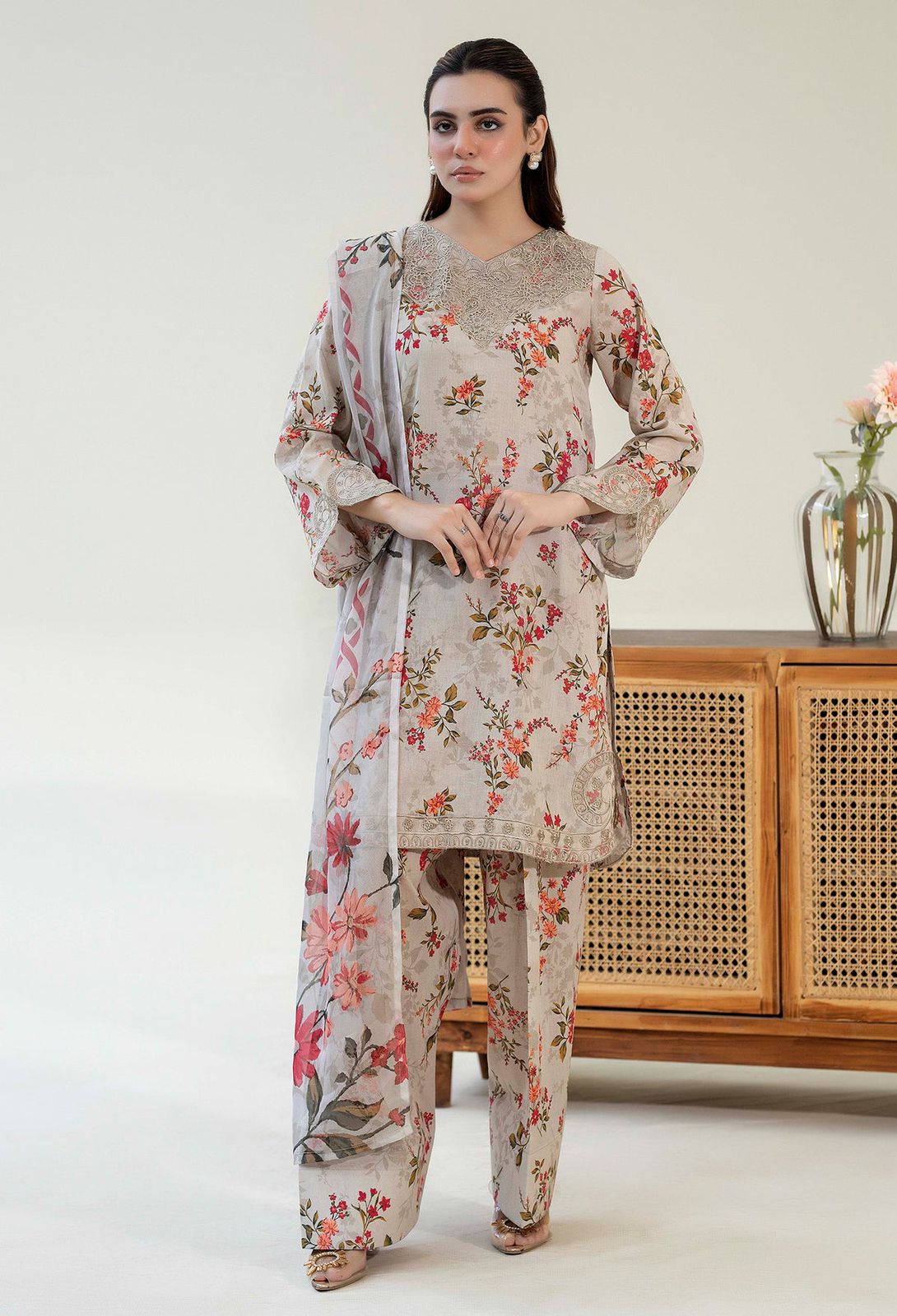 03PCS UNSTITCHED SUIT Lawn collection 2026