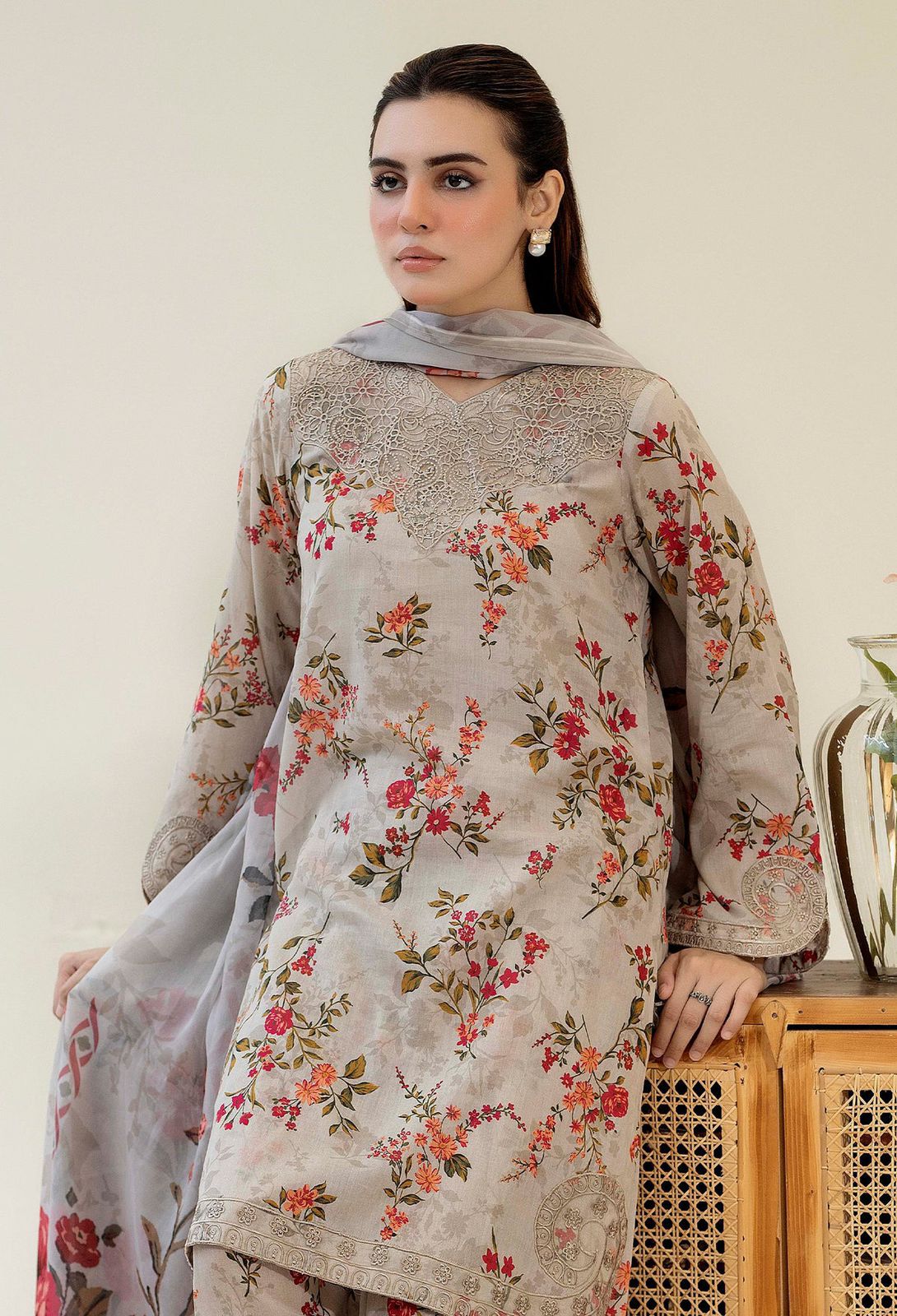 03PCS UNSTITCHED SUIT Lawn collection 2026