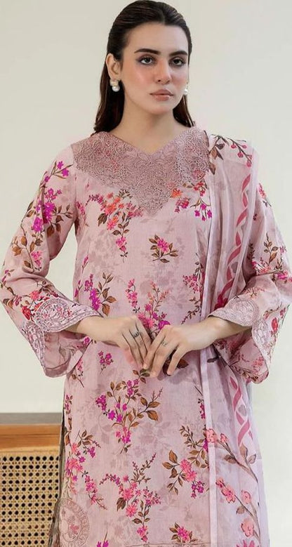 03PCS UNSTITCHED SUIT Lawn collection 2026