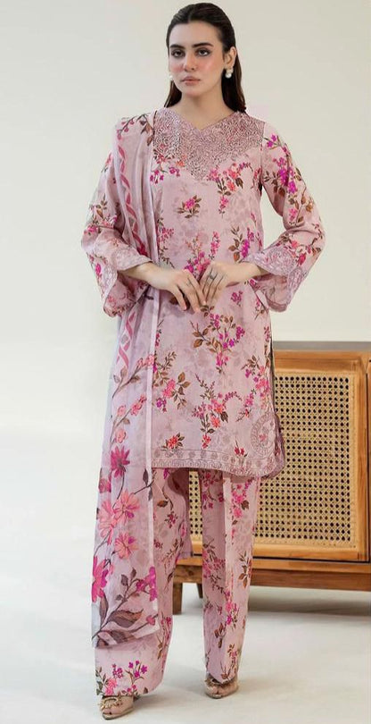 03PCS UNSTITCHED SUIT Lawn collection 2026