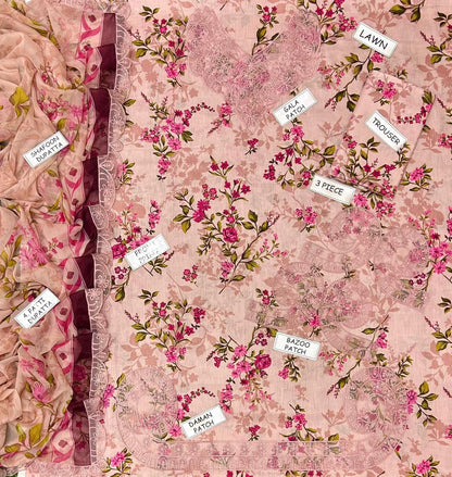 03PCS UNSTITCHED SUIT Lawn collection 2026