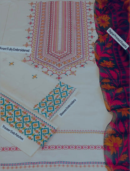 Fabric Premium Lawn airjet