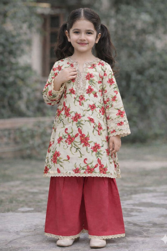 Kids Collection – Printed Lawn 2 Pcs Suit 🌼