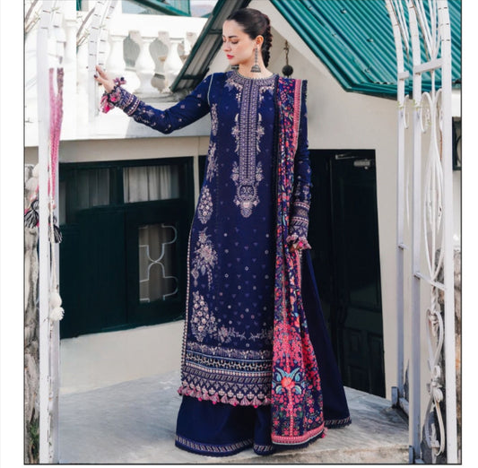 3pc fabric lawn suit