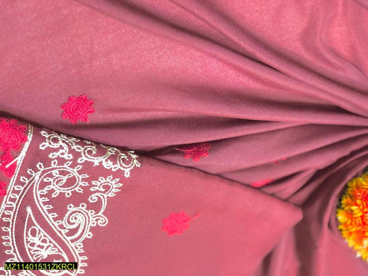 1 Pc Women's Swiss Lawn Embroidered Shawl