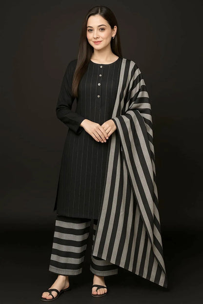 3 Pcs Women's Unstitched Printed Suit