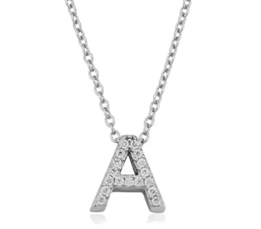 Necklace Alphabet A Silver
