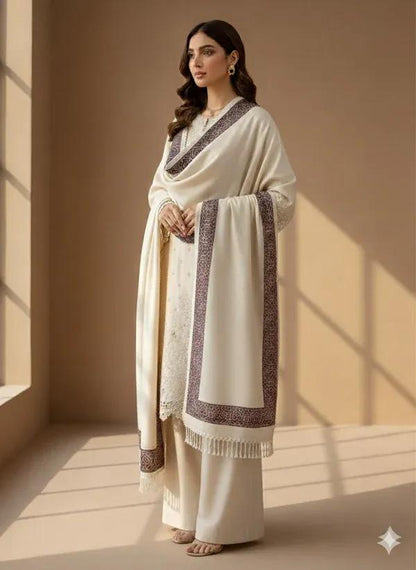 Women's Pashmina Wool Plain Shawl