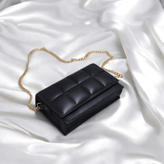 Girl's Stylish Black Crossbody Bag - 1 Pc